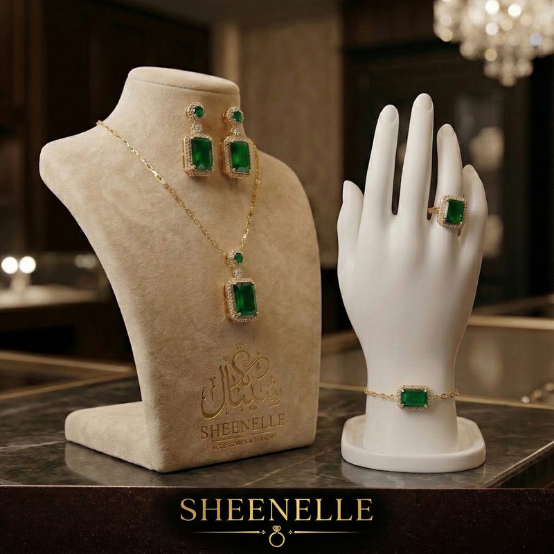 👑 طقم مجوهرات الزركونيا الملكي Cubic Zirconia |sheenelle