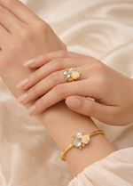 Parure floura 4 pcs | 🌸 طقم مجوهرات أنثوي راقي (4 قطع)