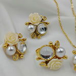 Parure floura 4 pcs | 🌸 طقم مجوهرات أنثوي راقي (4 قطع)